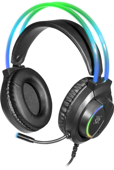 Defender Игровая гарнитура Flame черный, RGB, провод 2 м Defender 64555 Defender Игровая гарнитура Flame черный, RGB, провод 2 м Defender 64555