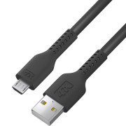 Кабель 1.0m MicroUSB, черный, черный ПВХ Кабель 4PH 1.0 м (4PH-R90062)
