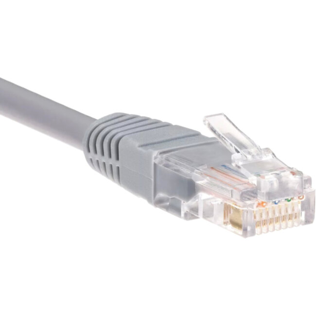 Патчкорд литой "Telecom" UTP кат.5е 0,5м серый VCOM NA102--0.5M