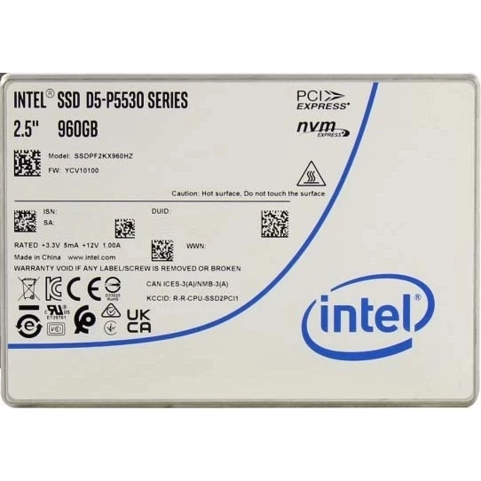 Твердотельный накопитель Intel D5-P5530 Series SSDPF2KX960HZN1