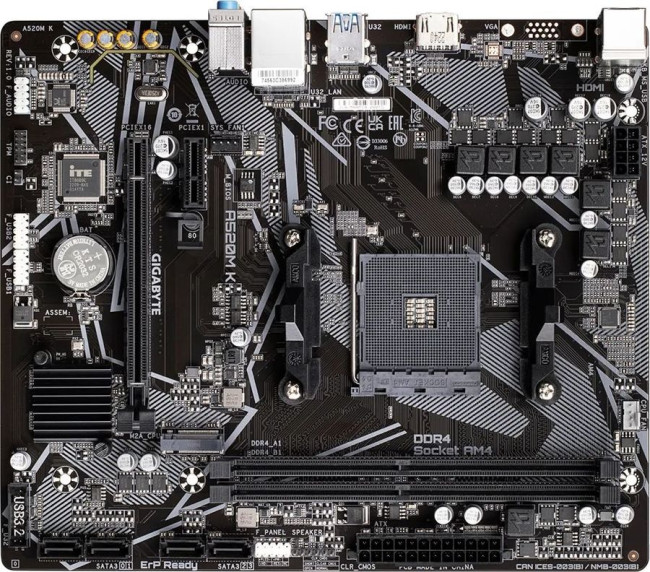 Материнская плата Gigabyte A520M K V2 Материнская плата Gigabyte A520M K V2