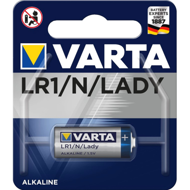 Батарейка Varta ELECTRONICS LR1 N BL1 Alkaline 1.5V (4001) (1/10/100) Varta ALKALINE SPECIAL LR1 N (04001101401)