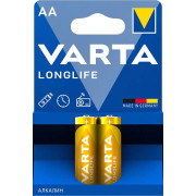Батарейка Varta LONGLIFE LR6 AA BL2 Alkaline 1.5V (4106) (2/40/200) (2 шт.) Varta LONGLIFE LR6 AA (04106101412)