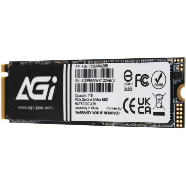 Твердотельный накопитель AGI TECHNOLOGY CO., LTD AGI1T0GIMAI298-CB Твердотельный накопитель AGI TECHNOLOGY CO., LTD AGI1T0GIMAI298-CB