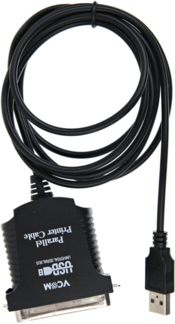 Кабель-адаптер USB A (вилка) -> LPT (прямое подключение к LPT порту принтера) VCOM <VUS7052>1.8м VCOM USB — LPT