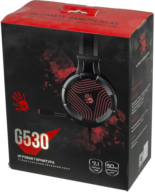 Наушники с микрофоном A4Tech G530 (GREY) USB Наушники с микрофоном A4Tech G530 (GREY) USB