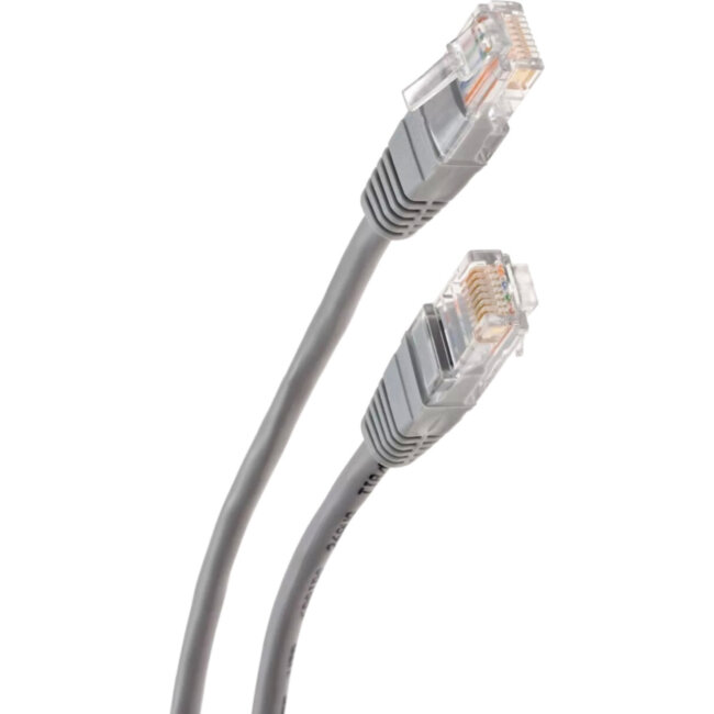 Патчкорд литой "Telecom" UTP кат.5е 1,5м серый VCOM NA102--1.5M