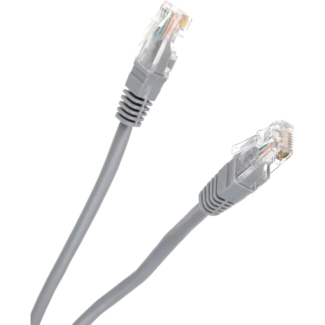 Патчкорд литой "Telecom" UTP кат.5е 1,5м серый VCOM NA102--1.5M
