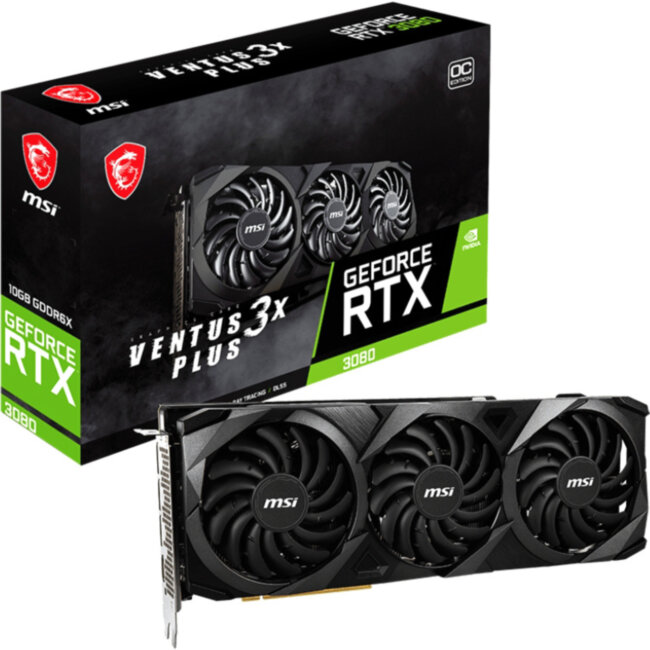 Видеокарта MSI GeForce RTX 3080 VENTUS 3X PLUS 10G OCV1 LHR Видеокарта MSI GeForce RTX 3080 VENTUS 3X PLUS 10G OCV1 LHR