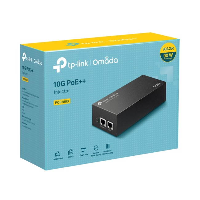 Omada Инжектор PoE+ 10 Гбит/с TP-Link POE380S Omada Инжектор PoE+ 10 Гбит/с TP-Link POE380S