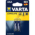 Батарейка Varta LONGLIFE LR03 AAA BL2 Alkaline 1.5V (4103) (2/20/100) (2 шт.) Varta LONGLIFE LR03 AAA (04103101412)