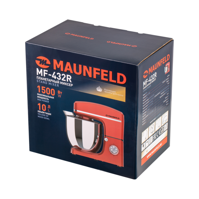 Миксер планетарный MAUNFELD MAUNFELD MF-432R Миксер планетарный MAUNFELD MAUNFELD MF-432R
