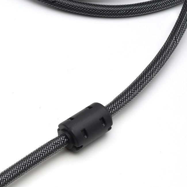 Кабель HDMI 5 м (HIGH speed, Metal gold, в чулке, в пакете) ATcom HDMI 2.1 (m) - HDMI 2.1 (m) 5 м