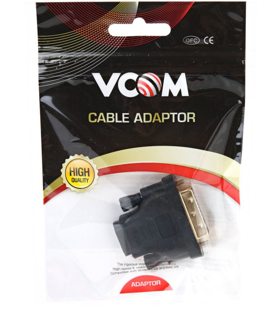 Переходник HDMI 19F <--> DVI-D 25M VCOM <VAD7818> VCOM HDMI 19F — DVI-D 25M
