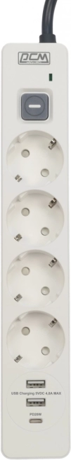 Сетевой фильтр-удлинитель PowerCom SP-01 USB2A1CW 3.0M Сетевой фильтр-удлинитель PowerCom SP-01 USB2A1CW 3.0M