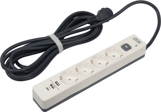 Сетевой фильтр-удлинитель PowerCom SP-01 USB2A1CW 3.0M Сетевой фильтр-удлинитель PowerCom SP-01 USB2A1CW 3.0M