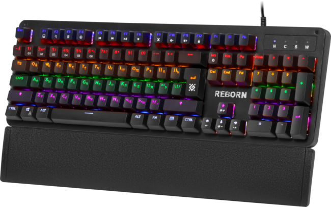 Defender Механическая клавиатура Reborn GK-165DL RU,anti-ghost,радужная Defender Redragon GK-165DL RU