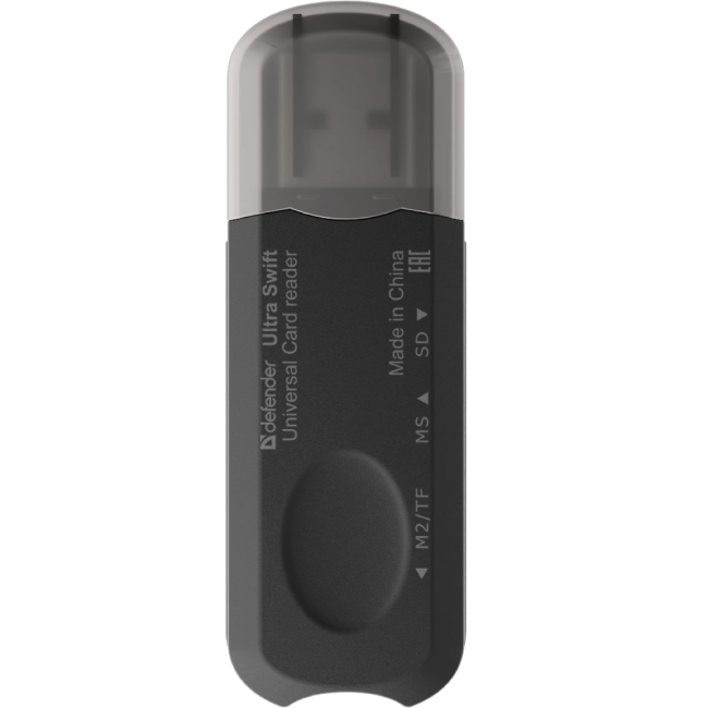 Defender Универсальный картридер Ultra Swift USB 2.0, 4 слота Defender 83262 Defender Универсальный картридер Ultra Swift USB 2.0, 4 слота Defender 83262