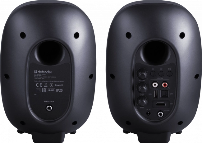 Defender Акустическая 2.0 система Melis 60Вт, черн.,BT/USB/Opt/ARC/DSP Defender Melis Defender Акустическая 2.0 система Melis 60Вт, черн.,BT/USB/Opt/ARC/DSP Defender Melis
