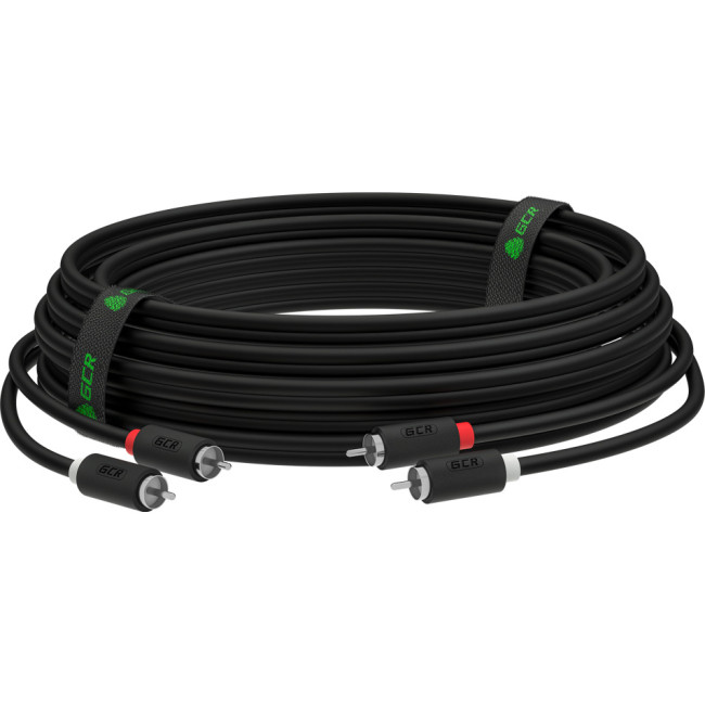 GCR Кабель 12.5m аудио 2 х RCA / 2 х RCA , черный, GCR-54125 Greenconnect GCR-54125, 12.5 м