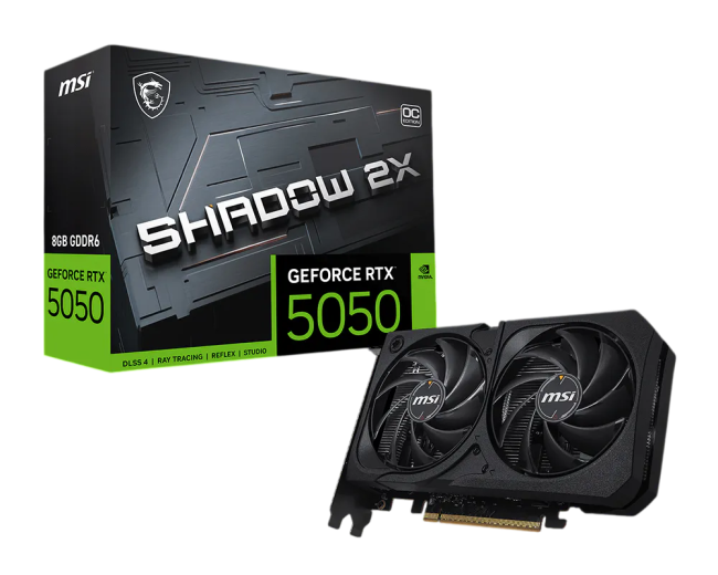 Видеокарта MSI GeForce RTX 5050 8G SHADOW 2X Видеокарта MSI GeForce RTX 5050 8G SHADOW 2X