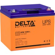 Батарея DELTA серия DTM L, DTM 1240 L, напряжение 12В, емкость 40Ач (разряд 10 часов), макс. ток разряда (5 сек.) 400А, макс. ток заряда 12А, свинцово-кислотная типа AGM, клеммы под болт М6, ДxШxВ 198х166х170мм., вес 14кг., срок службы 10-12 лет. Delta U Батарея DELTA серия DTM L, DTM 1240 L, напряжение 12В, емкость 40Ач (разряд 10 часов), макс. ток разряда (5 сек.) 400А, макс. ток заряда 12А, свинцово-кислотная типа AGM, клеммы под болт М6, ДxШxВ 198х166х170мм., вес 14кг., срок службы 10-12 лет. Delta U