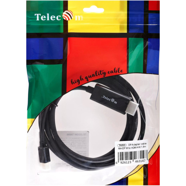 Кабель-переходник Mini DisplayPort M => HDMI M 1.8m Telecom <TA695> VCOM TA695