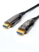 Кабель HDMI 10 м (HIGH speed, Metal gold,  Optical) 8K VER 2.1 ATcom HDMI (m) - HDMI (m) 10 м