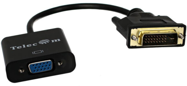 Кабель-переходник DVI-D 25M ---> VGA 15F Telecom <TA491> Telecom DVI-D 25M ---> VGA 15F Кабель-переходник DVI-D 25M ---> VGA 15F Telecom <TA491> Telecom DVI-D 25M ---> VGA 15F