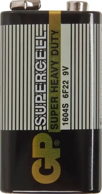 Солевая батарейка GP Supercell 1604S (Крона) - 1 шт. в пленке GP 4891199008283 Солевая батарейка GP Supercell 1604S (Крона) - 1 шт. в пленке GP 4891199008283