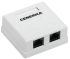 Настенная информационная розетка RJ45 8P8C, кат.5Е UTP, 2-порта, белая ITK CS2-1C5EU-22 Настенная информационная розетка RJ45 8P8C, кат.5Е UTP, 2-порта, белая ITK CS2-1C5EU-22