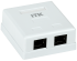 Настенная информационная розетка RJ45 8P8C, кат.5Е UTP, 2-порта, белая ITK CS2-1C5EU-22 Настенная информационная розетка RJ45 8P8C, кат.5Е UTP, 2-порта, белая ITK CS2-1C5EU-22