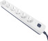 Фильтр-удлинитель PowerCom SP-06W 1.8M, 6 розеток, белый, 16А, 4кВт, 380Дж, защитные шторки, защита от КЗ, перегрузки, ВЧ и импульсных помех, кабель 3x1 мм2, ШхГхВ 338.5х50х40.2 мм, вес 0.48 кг. Powercom SP-06W 1.8M