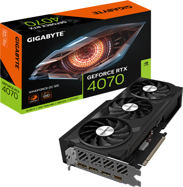 Видеокарта Gigabyte GV-N4070WF3OC-12GD Видеокарта Gigabyte GV-N4070WF3OC-12GD