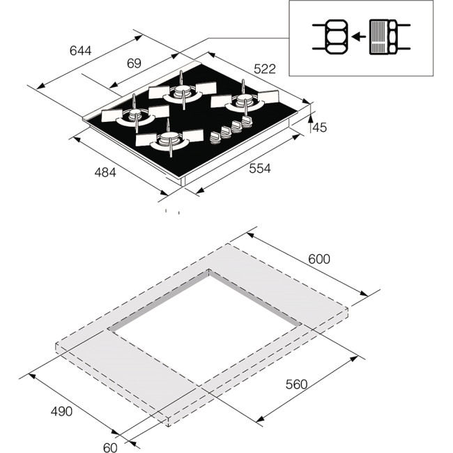 Варочная панель ASKO Asko HG8640MGB1 Варочная панель ASKO Asko HG8640MGB1