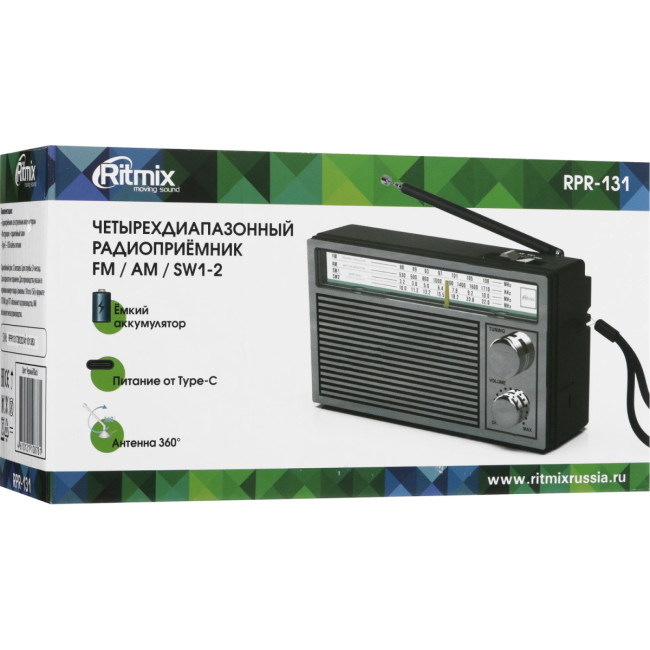 Радиоприёмник портативный RITMIX RPR-131 Радиоприёмник портативный RITMIX RPR-131
