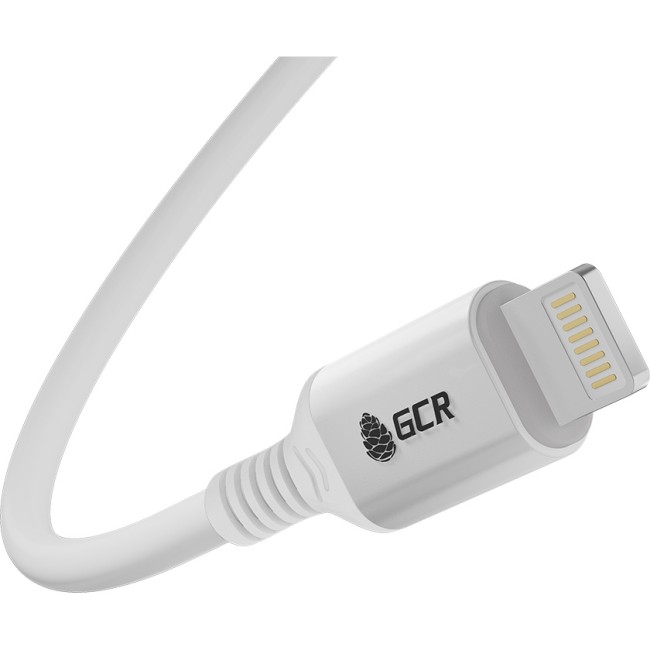 GCR Кабель PREMIUM 3.0m TypeC/Lightning MFI POWER DELIVERY 18 W, быстрая зарядка, белый силикон, AL case белый, белый ПВХ, GCR-53756 Кабель Greenconnect 3 м (GCR-53756)