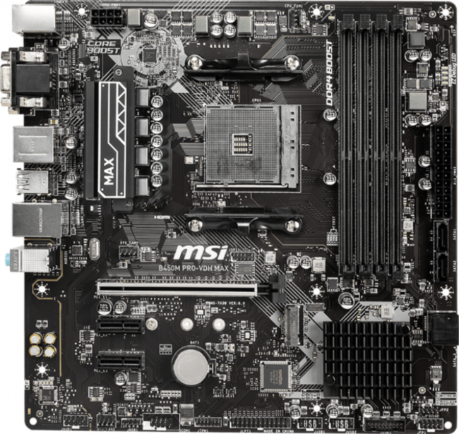 Материнская плата MSI B450M PRO-VDH MAX