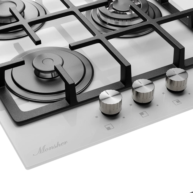 Варочная поверхность Monsher Monsher MGG 45 Blanc Варочная поверхность Monsher Monsher MGG 45 Blanc