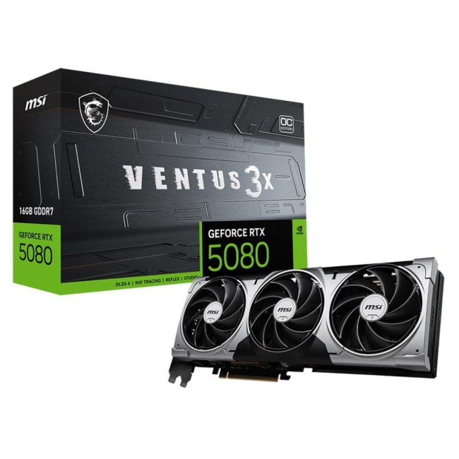 Видеокарты MSI RTX 5080 16G VENTUS 3X OC Видеокарты MSI RTX 5080 16G VENTUS 3X OC