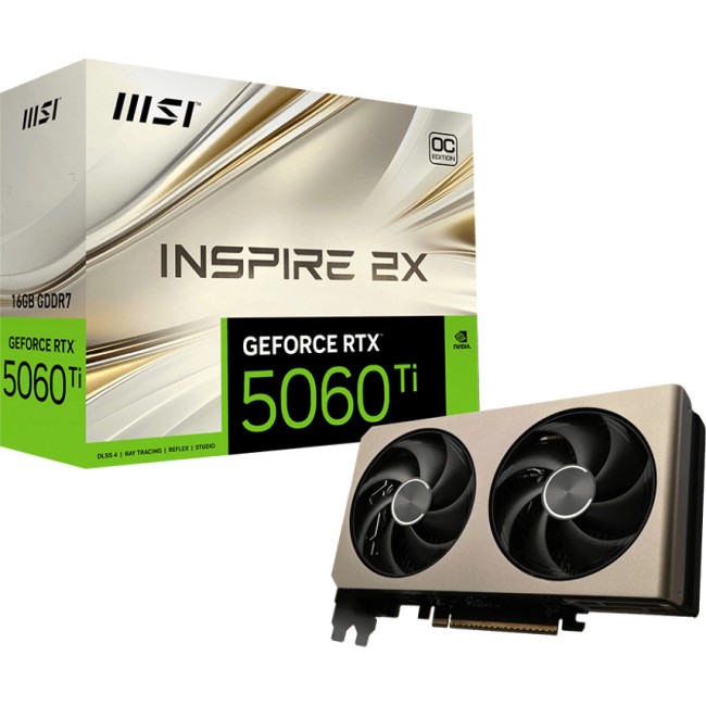 Видеокарта MSI RTX 5060 Ti 16G INSPIRE 2X OC Видеокарта MSI RTX 5060 Ti 16G INSPIRE 2X OC