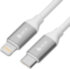 GCR Кабель 0.5m TypeC/Lightning MFI POWER DELIVERY 18 W, быстрая зарядка, белый силикон, AL корпус серебро, белый ПВХ, GCR-52359 Greenconnect USB 2.0 Type-C (m) - Lightning (m) 0.5м