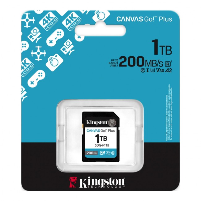 Карта памяти Kingston 1TB SDXC Canvas Go Plus 1TB SDXC Canvas Go Plus Gen4 200MB/s C10 UHS-I U3 V30 Kingston Canvas Go Plus SDG4/1TB Карта памяти Kingston 1TB SDXC Canvas Go Plus 1TB SDXC Canvas Go Plus Gen4 200MB/s C10 UHS-I U3 V30 Kingston Canvas Go Plus SDG4/1TB