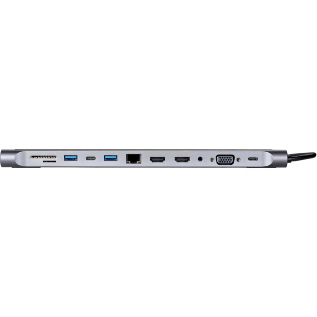 Адаптер TC--->2USB3.0+USB2.0+RJ45(100mbs)+2HDMI+VGA+PD+TypeC+TF+SD+audio, iOpen <ACU4700> VCOM ACU4700