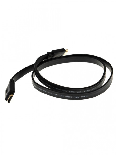Кабель HDMI 19M/M ,плоский,ver. 2.0, 4K@60 Hz 1m VCOM <CG522F-1M> VCOM HDMI (m) - HDMI (m) 1м Кабель HDMI 19M/M ,плоский,ver. 2.0, 4K@60 Hz 1m VCOM <CG522F-1M> VCOM HDMI (m) - HDMI (m) 1м