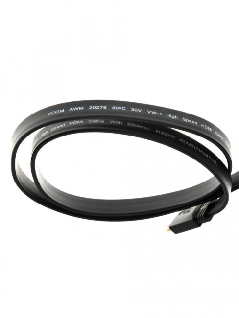 Кабель HDMI 19M/M ,плоский,ver. 2.0, 4K@60 Hz 1m VCOM <CG522F-1M> VCOM HDMI (m) - HDMI (m) 1м Кабель HDMI 19M/M ,плоский,ver. 2.0, 4K@60 Hz 1m VCOM <CG522F-1M> VCOM HDMI (m) - HDMI (m) 1м