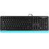 Клавиатура A4Tech FK10 черный/синий USB (FK10 BLUE) каб.:1.5м A4Tech FK10 BLUE