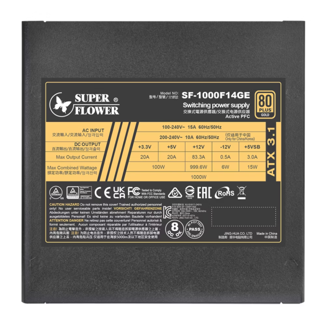 Блок питания 1000 Ватт Super Flower SF-1000F14GE Блок питания 1000 Ватт Super Flower SF-1000F14GE