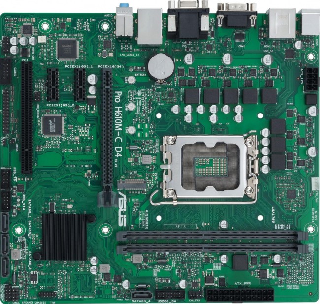 Материнская плата ASUS PRO H610M-C D4-CSM Материнская плата ASUS PRO H610M-C D4-CSM