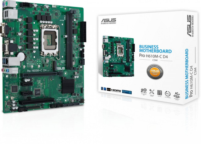 Материнская плата ASUS PRO H610M-C D4-CSM Материнская плата ASUS PRO H610M-C D4-CSM